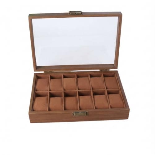 Wooden Watch Box - Wooden Storage Box for Watches and Collectibles - Practical Design for Organizing and Daily Use Indoor KH Jewelry storage