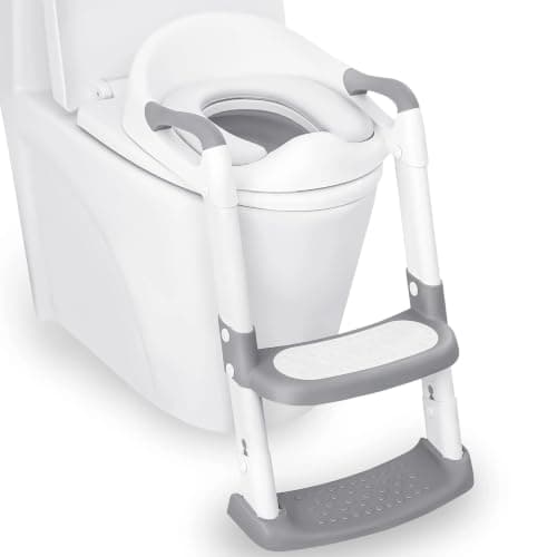 Adjustable Potty Training Seat with Step Ladder Stool for Toilet Training