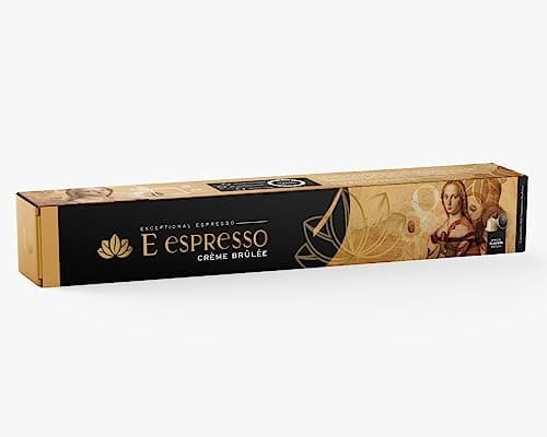 E espresso Crème Brûlée Flavor 10 Aluminium Capsules compatible with Nespresso machines Coffee