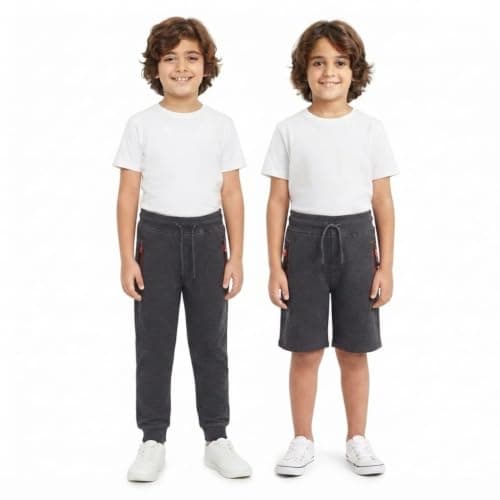 Red Circle Unisex Kids Bundle of 2 Shorts + Zipper Pants Bundle of 2 Shorts + Zipper Pants Outerwear