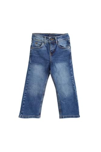 Junior Boys Medium Blue Wide Leg Pant, M.BLUE, 04