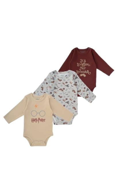 junior Unisex Long Sleeve Printed Bodysuit - 6213 Baby & Toddler Underwear Set (pack of 3) Leotard