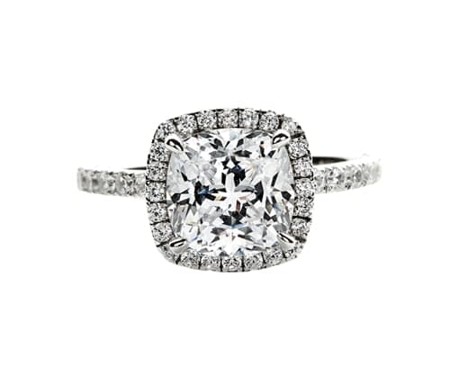 FLYYQMIAO CZ Ring Solitaire Crystal Women's Engagement Rings Cubic Zirconia Wedding Band Gift 18K White Gold Plated Cubic Zirconia Promise Halo Eternity Ring for Women, 7#, silver plated,