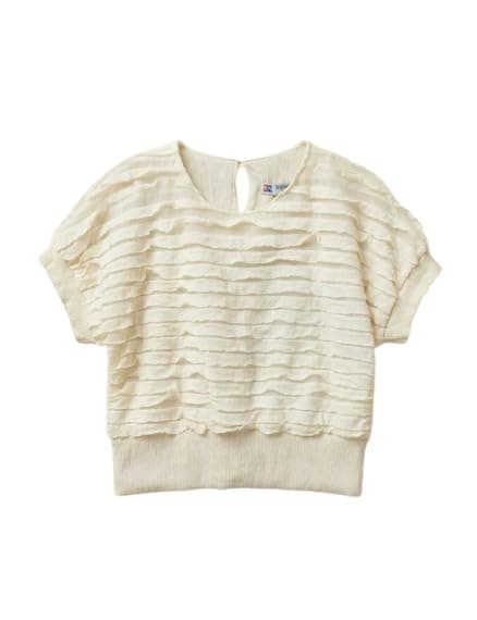 Billion Girls Textured Ruffled Cap-Sleeve Blouse – Summer Fashion Top SG26-644 Shirt