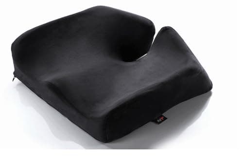 HT Memory Foam Chair Cushion, Upgraded Medical Grade Design Helps Reduce Pressure During Long Sitting, Cooling Gel Layer for Comfortable and Breathable… Black