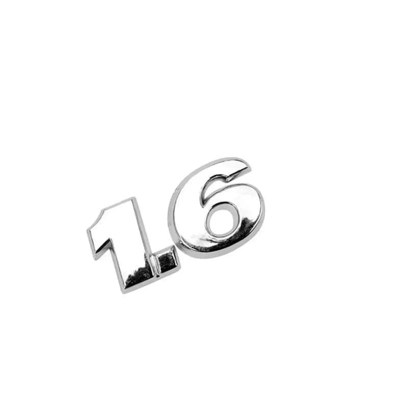 KaberTrade 3D Car Emblem Sticker Decal Car Decoration for Cars - Replacement for Lost and Damaged Sign, Chrome Finish (Fit and Compatible with Word 1.6, Size 2.5cm, Code:2414) Vehicle emblem