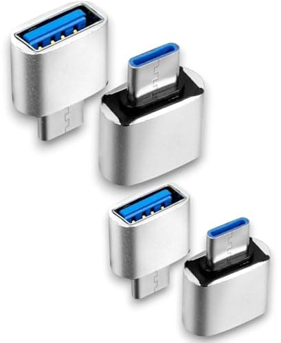 Pack of 4 Pic USB C Adapter, Type-c to USB 3.1 Adapter, USB C Male to USB A Female OTG Compatible with MacBook Pro, Samsung Galaxy S8,S9,S10,S20,S21,S22, Note 8,9Type-C Mobile Phones, Tablets &Laptops Electronic adapter