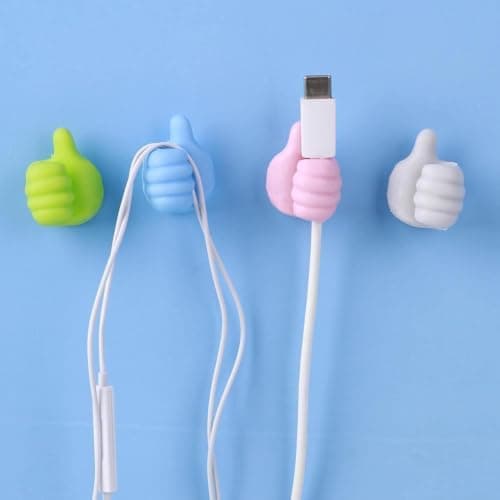 10 Pack Adhesive Cable Organizer Clips for USB HDMI and Charger Cord Mgmt Storage hook