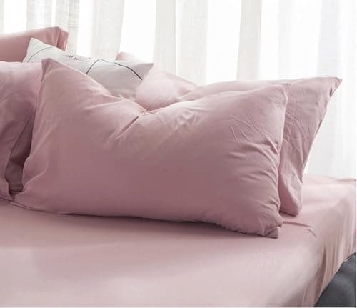 QBED Luxury Solid Color Pillowcase 2 Pack CM 50 * 70 Soft Hypoallergenic Good Night Sleep (Cashmere, 50 * 70cm)