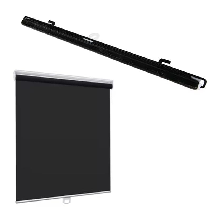 KaberTrade KaberTrade Car Window Roller Shade Sun and Heat Protection for Side Windshield Retractable Foldable (Fame Black Light 1 Piece - Size 125 * 58cm Code:8918) - KaberTrade Vehicle interior shade