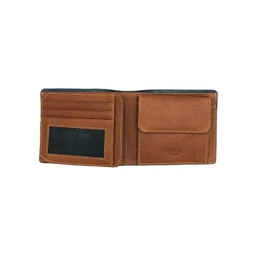 Alfa Leather Co. Leather Bifold Wallet with Coin Pocket for Men