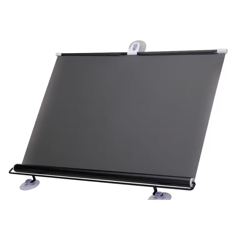 KaberMisr 2020 Car Sun Shade Roll On Front Rear Side Window Roller Retractable Roll (Famia Black, 1 Piece, Size 125 * 58cm, Code:10284) Vehicle interior shade