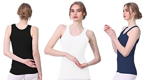 Dice Womens Set of 3 Solid Cut Tanktop Undershirt (pack of 3) Shirt