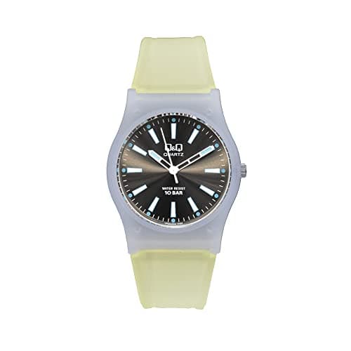 Q&Q Watch for Women, Quartz Movement, Analog Display, White Resin Strap-VP34J044Y