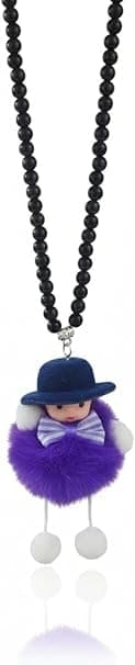 Beautiful and elegant chain - streamlined and elegant shape - modern shape - car - purple pendant -aga Keychain