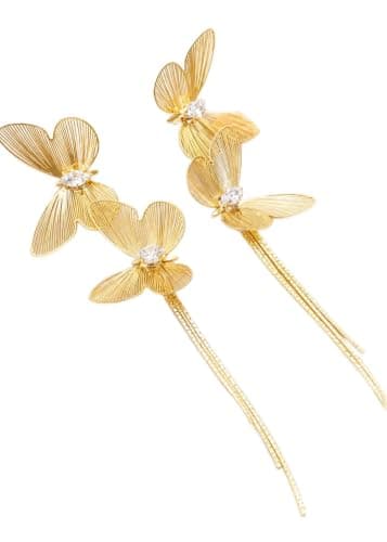 Elegant Stainless Steel Butterfly Earrings Double Butterfly Design