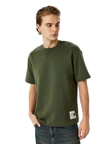 KOTON Mens Crew Neck T-Shirt Modern