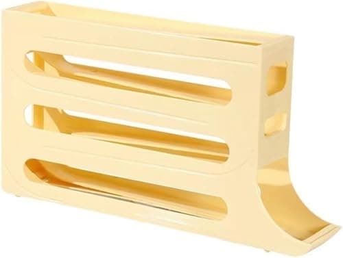 Automatic Rolling Egg Organizer for Refrigerator Multi-Layer Sliding Drawer Storage Box Shatter-Resistant Plastic Container Kitchen Fridge Space Saving Basket