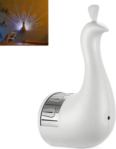 7 Colors Peacock Wall Lamp with Remote Control and USB Charging | Home decor, party, special atmosphere lighting, living room, office display lamp