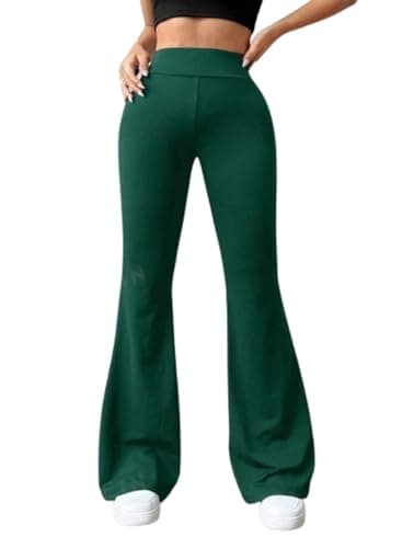 Romba Women's High Waist Flare Pants - Suitable for All Occasions - Soft Material