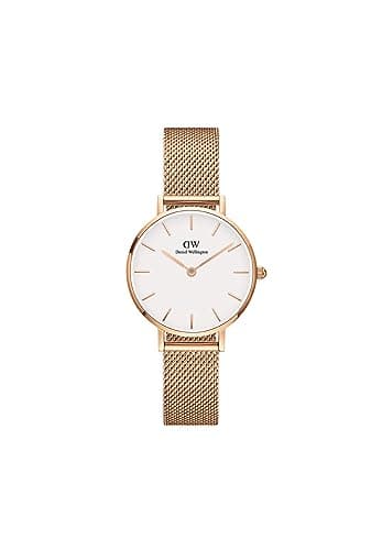 Daniel Wellington Watch Unisex , Quartz Movement, Analog Display, Gold Stainless Steel Strap-DW00100219