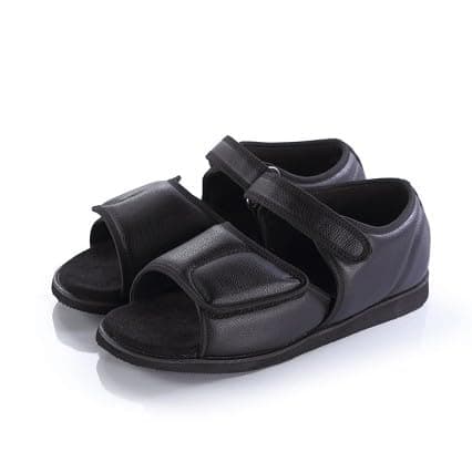 Max Comfort Medical Sandals for Diabetic Foot Patients with Light EVA Sole and Plush Padded Inner to Reduce Friction and Provide Comfort and Stability During Daily Walking,Black,Max Comfort (45)