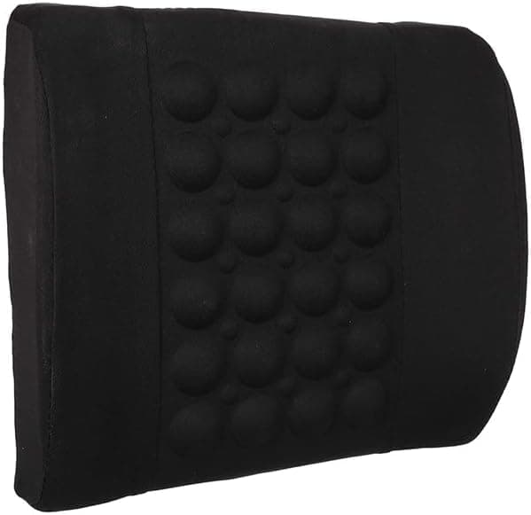 SA CAR Car Seat Back Support Lumbar Support for Car, Office and Chairs (1 Piece) Black