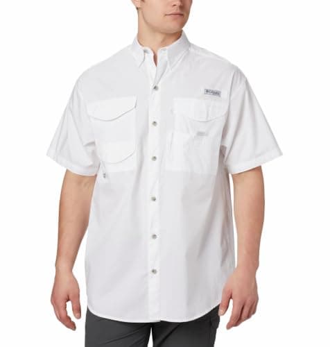 Columbia Men's Bonehead Short Sleeve Shirt, White, XX-Large