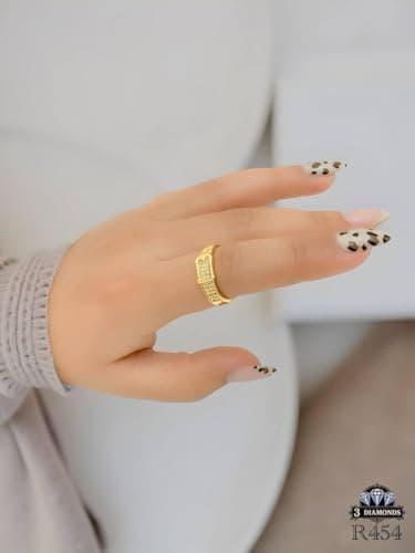 3 Diamonds 3370159539256 Gold Plated Wedding Ring for Women
