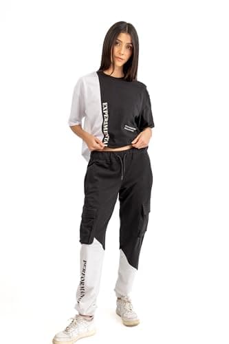 ASTK Womens Relaxed with Pockets/Duo Color Sweatpants (pack of 1) Pants