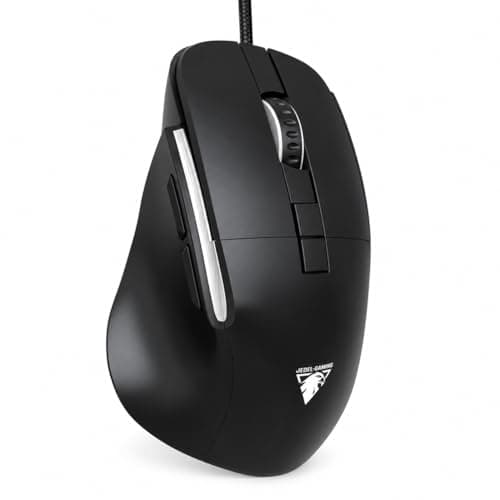 For JeDEL CP102 silent clicks Mouse Mouse – Optical Sensor 3600 DPI – 7 Buttons Braided cable - Ultra Comfortable (Black) Input mouse