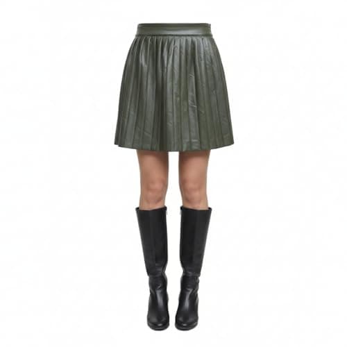 Red Circle Womens Elegant A-line High Waist Flare Skirt