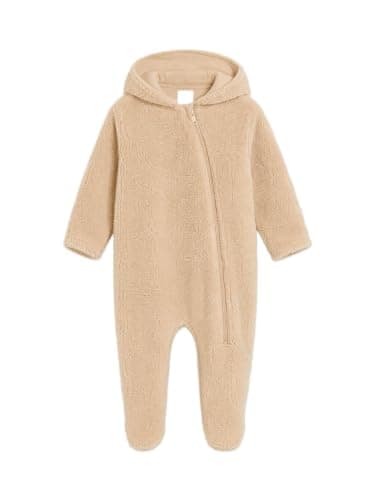 LC WAIKIKI Hooded Baby Girls' Plush Bootied Jumpsuit