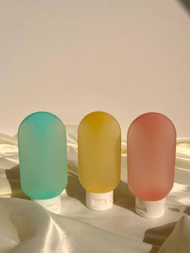 Generic Travel Size Squeeze Bottles Set, Lightweight Empty Containers for Lotion, Shampoo, Conditioner and Gel, 3 Pieces, .Ais