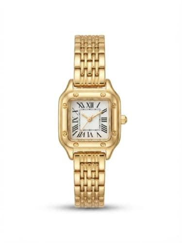 Elegant Gold Ladies Watch with Colorful Dial and Fashion Design, Combining Beauty and Functionality in a Statement Piece for Daily and Formal Looks, Adds Luxury Touch to Your Wrist.