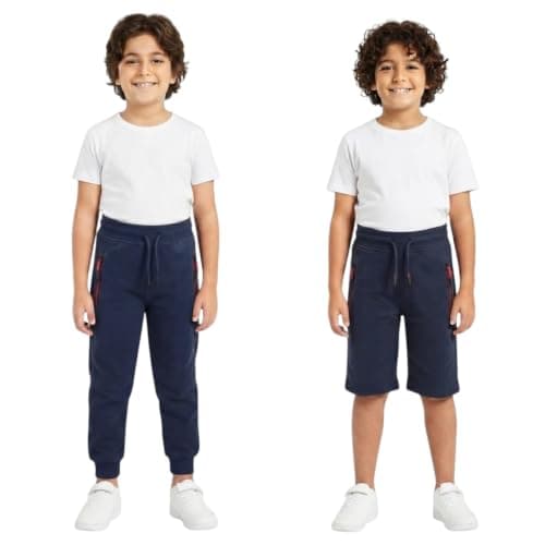 Red Circle Unisex Kids Bundle of 2 Shorts + Zipper Pants Bundle of 2 Shorts + Zipper Pants Outerwear