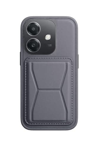 3M Store Leather Case Compatible for iPhone 11 Shockproof Leather Back Card Storage & case built-in Stand PU leather for a stylish look, comfortable grip (Gray) Cellular phone case