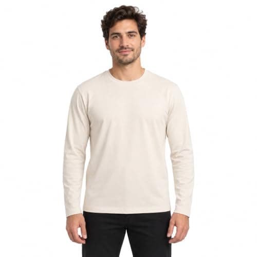Men’s Essential Long Sleeve Crew Neck Tee Shirt