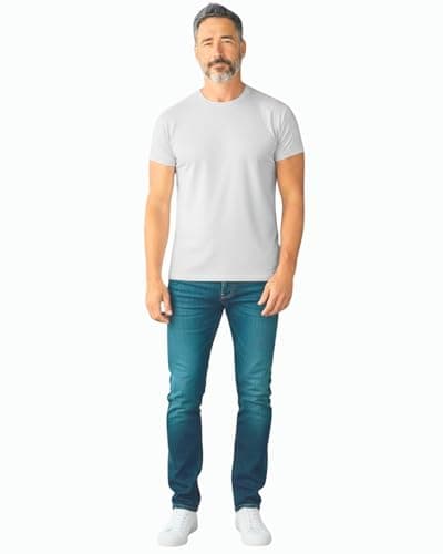 ISTANBUL MODEL Men’s Plain T-Shirt, Round Neck Short Sleeve Tee, 95% Cotton & 5% spandex Stretch, Regular Fit, Pack of 1