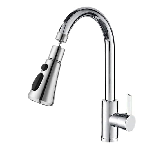 Kitchen Faucet Head Extension, 360 Degree Swivel High Pressure 2 Spray Modes Flexible Water Saving Kitchen Faucet Aerator for Easy Cleaning of Sink and Utensil