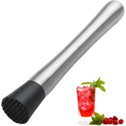 KSUKTSW Cocktail Muddler Stainless Steel Cocktail Muddler Cocktail Muddler Cocktail Muddler Lime Squeezer Tools Bartender Tools Mojito Cocktails Lemonade Fruit Drinks