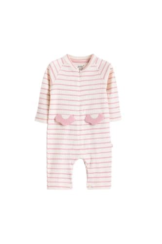 Junior Baby Girls Long Sleeve Romper Jumpsuit - Soft Cotton Blend One-Piece Outfit with Snap Closure, Printed Infant Playsuit, Multicolor, 12