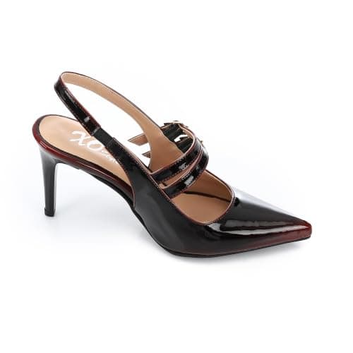Women’s Block Heel Pumps – Elegant & Comfortable - 9 Cm. | Soft Inner Cushioning, Formal & Party Wear, Metallic Finish, Timeless Classic Style, Lightweight & Durable Shoes