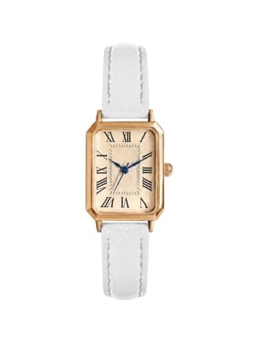 Women's Fashion Classic Rectangle Watch Comfortable Leather Strap Precise Quartz Movement Delicate Design Fits Daily and Formal Looks and Adds a Sophisticated Touch to Your Wrist.