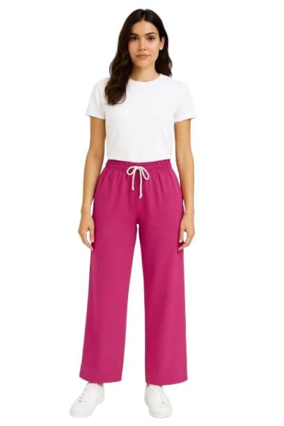 NG Women's Wide Leg Sweatpants with Pockets, Drawstring Waist, Thick Fabric, Activewear, Casual Pants