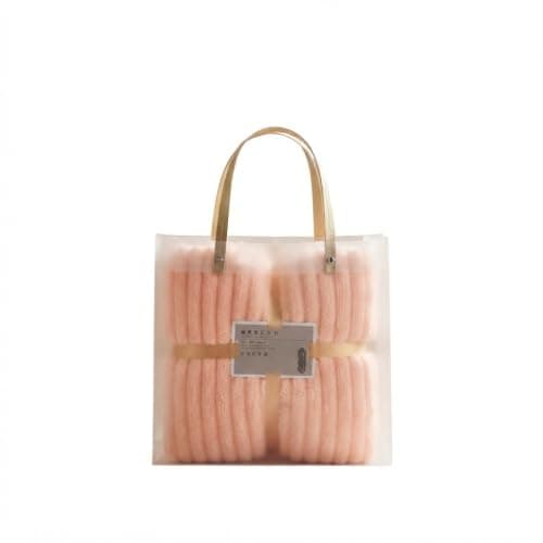 Microfiber Striped Towel Set 2-Piece Bath Face Towels with Gift Bag