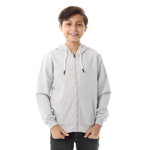 Andora boys Hooded Long Sleeves Plain Side Pockets Sweatshirt