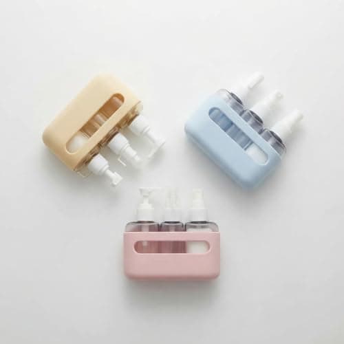 4-Piece Leakproof Refillable Travel Bottle Set for Shampoo and Lotions