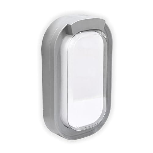 Bulkhead Light, Globe Light External, Indoor and Outdoor, Waterproof (Warm, Rectangular, 20 Watt, Gray Body, With Sensor) Light fixture