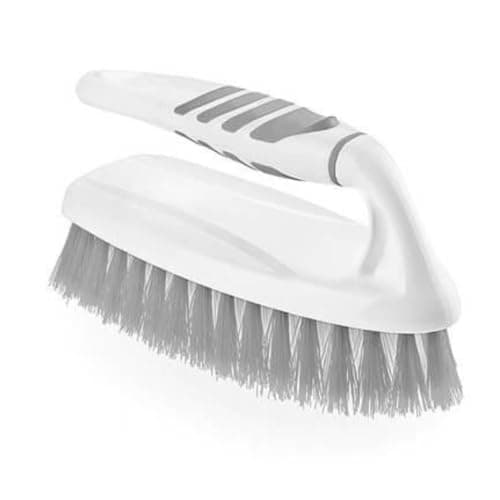 Plastic Cleaning Brush, Hand Scrubbing Brush With Handle Grip for Easy Cleaning Floor & Carpet. (Grey)